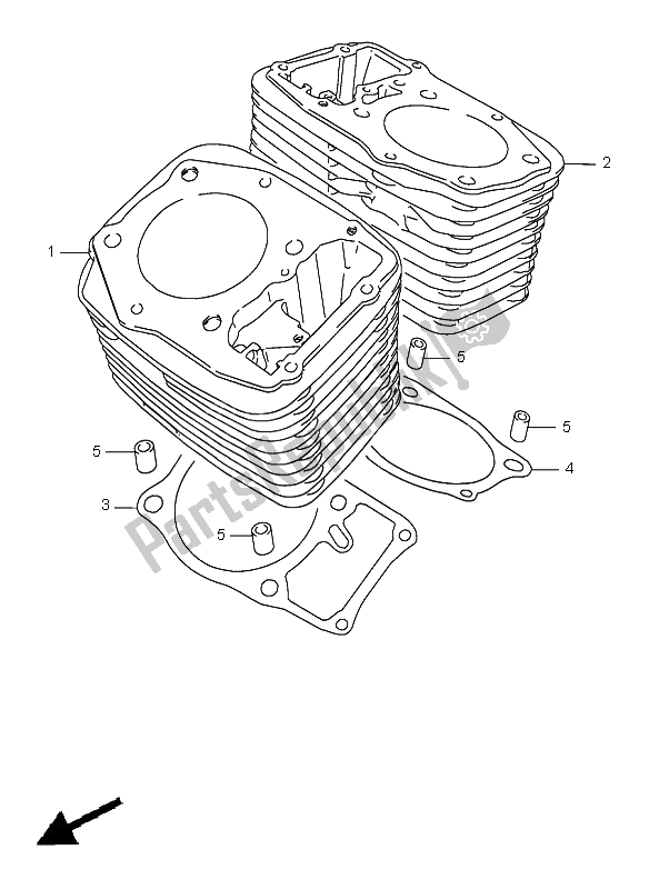 Todas las partes para Cilindro de Suzuki VS 1400 Intruder 2001