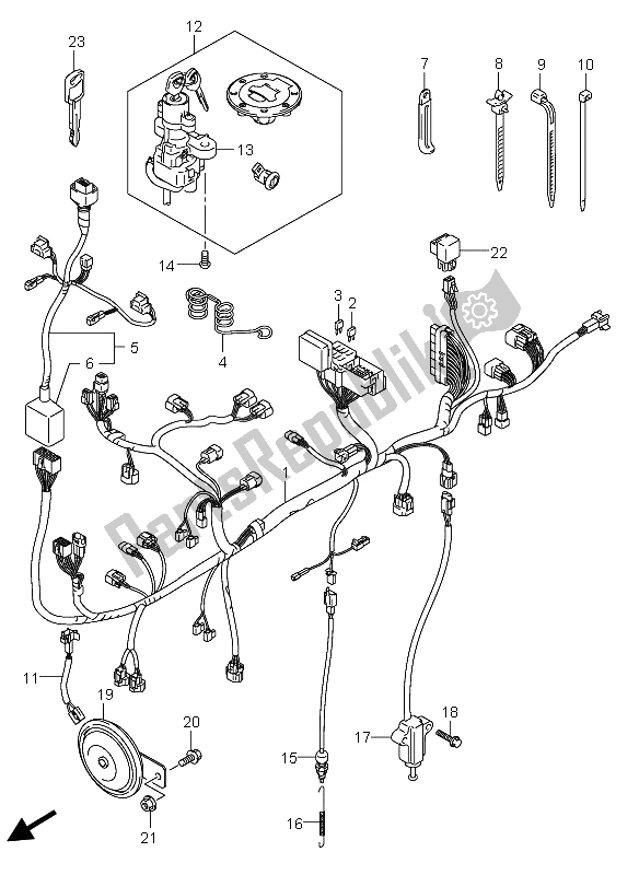 All parts for the Wiring Harness (e24) of the Suzuki DL 650 V Strom 2006