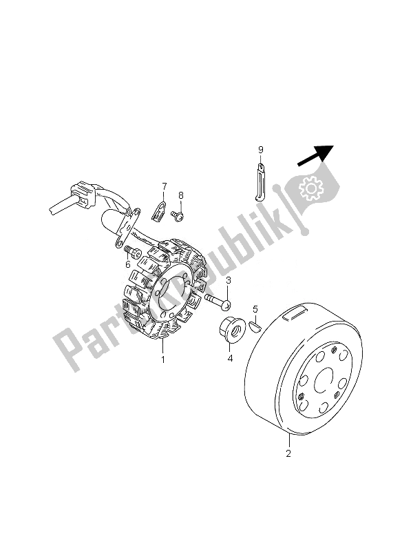 Todas las partes para Magneto de Suzuki GZ 250 Marauder 2007