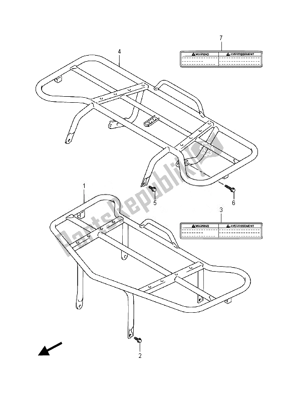 All parts for the Carrier (lt-a400f) of the Suzuki LT A 400 FZ Kingquad ASI 4X4 2014