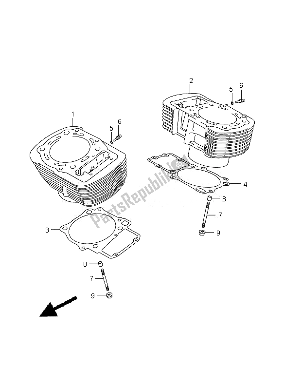 Toutes les pièces pour le Cylindre du Suzuki C 1800R VLR 1800 Intruder 2010