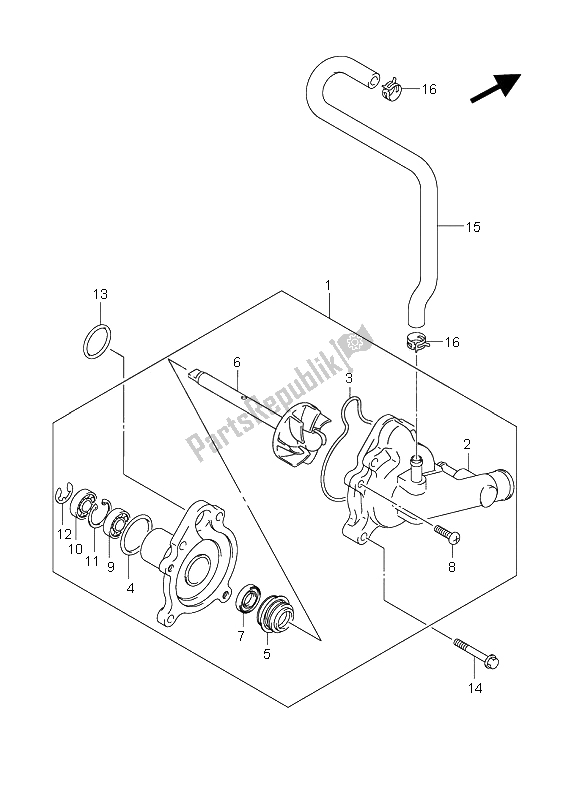 Todas las partes para Bomba De Agua de Suzuki AN 650 AAZ Burgman Executive 2008