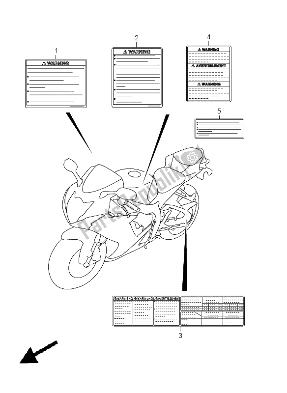 Tutte le parti per il Etichetta (gsx-r600 E21) del Suzuki GSX R 600 2011