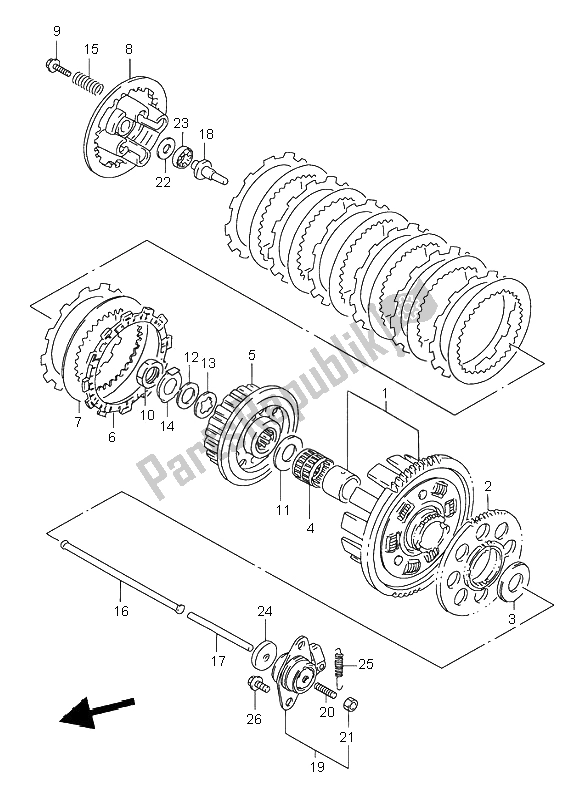 Todas las partes para Embrague de Suzuki GSF 600S Bandit 1996