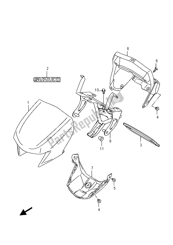 All parts for the Handle Cover (lt-a750xv) of the Suzuki LT A 750 XVZ Kingquad AXI 4X4 2015