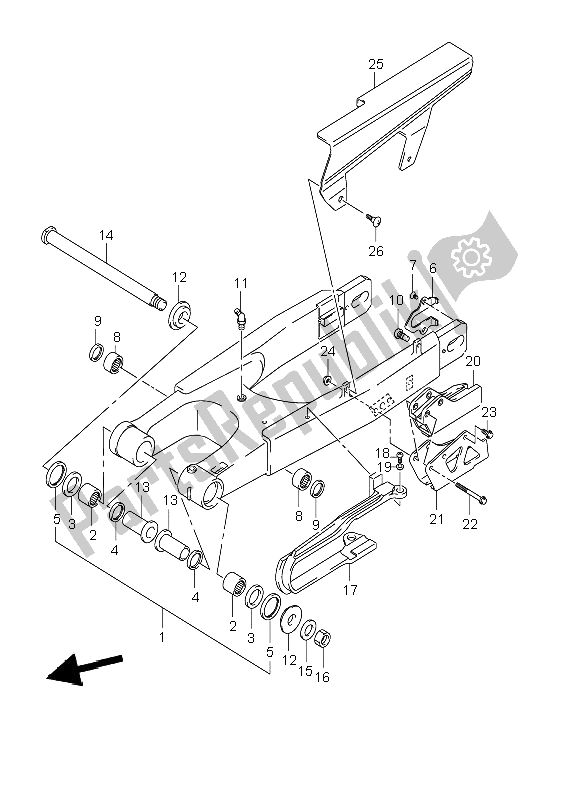 Wszystkie części do Tylne Rami? Wahad? Owe Suzuki DR Z 400E 2002