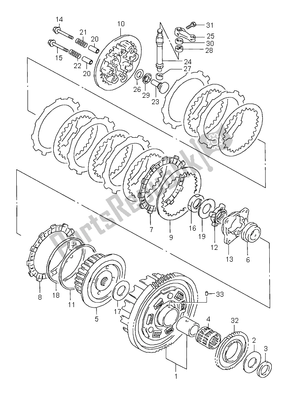 All parts for the Clutch of the Suzuki VZ 800 Marauder 2000