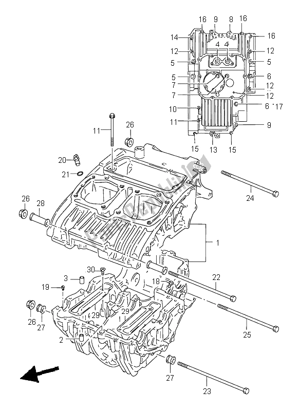 Todas las partes para Caja Del Cigüeñal de Suzuki GS 500H 2001