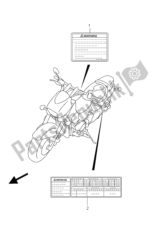 All parts for the Label (vz800ue E19) of the Suzuki VZ 800 Intruder 2011