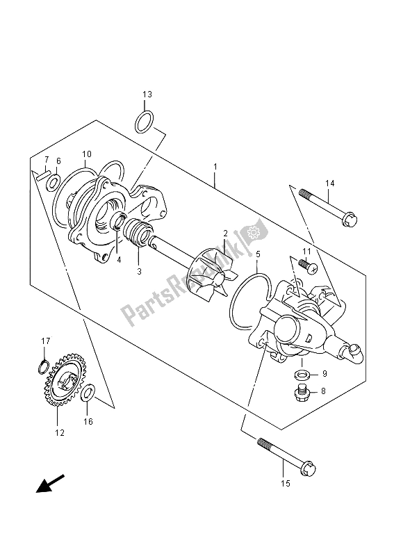 Toutes les pièces pour le Pompe à Eau du Suzuki LT A 750 XZ Kingquad AXI 4X4 2015