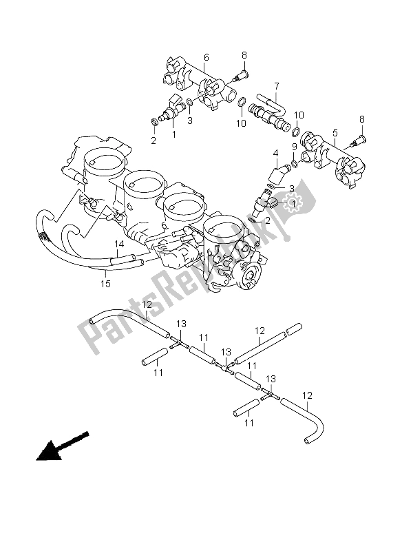 All parts for the Throttle Body Hose & Joint of the Suzuki GSX 1300 BKA B King 2009