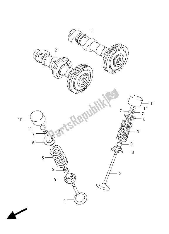 All parts for the Camshaft & Valve of the Suzuki LT A 750X Kingquad AXI 4X4 Limited 2008