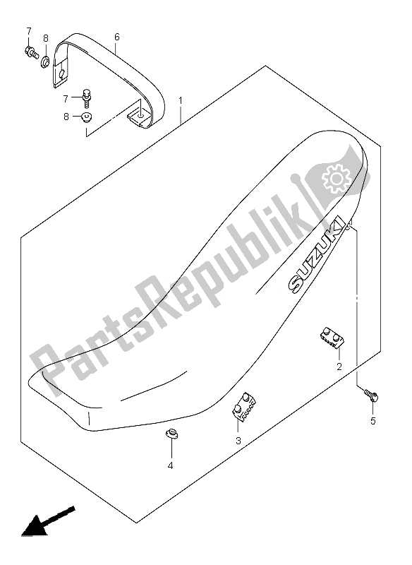 Tutte le parti per il Posto A Sedere del Suzuki DR Z 400S 2007