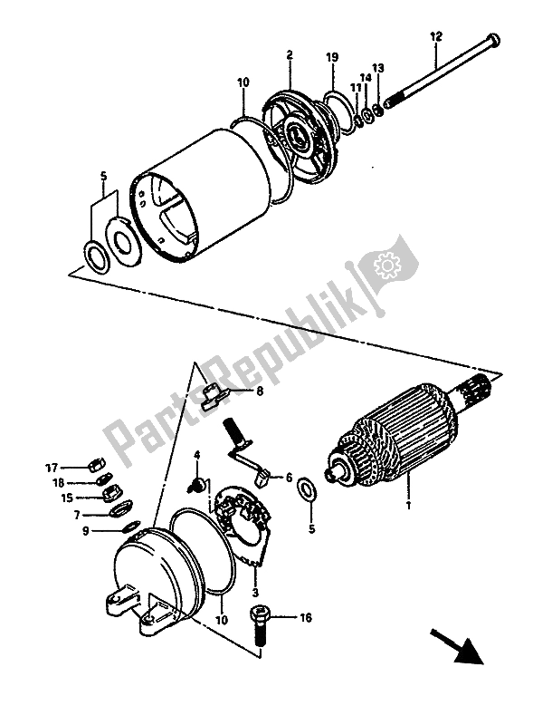 Tutte le parti per il Motore Di Avviamento del Suzuki GSX 550 1985