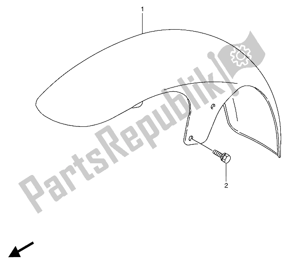Toutes les pièces pour le Garde-boue Avant du Suzuki VS 800 GL Intruder 1994