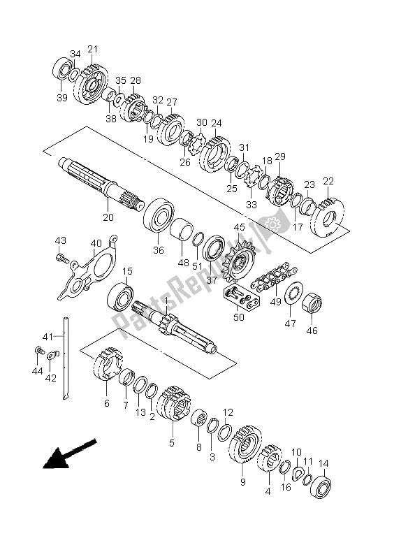 All parts for the Transmission of the Suzuki DL 650A V Strom 2011