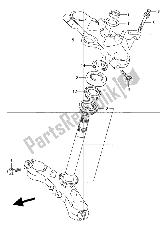 Todas as partes de Suporte Do Garfo Dianteiro (gsf600s-su) do Suzuki GSF 600 NS Bandit 2002