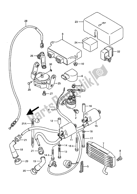 Tutte le parti per il Elettrico del Suzuki VS 1400 Glpf Intruder 1987