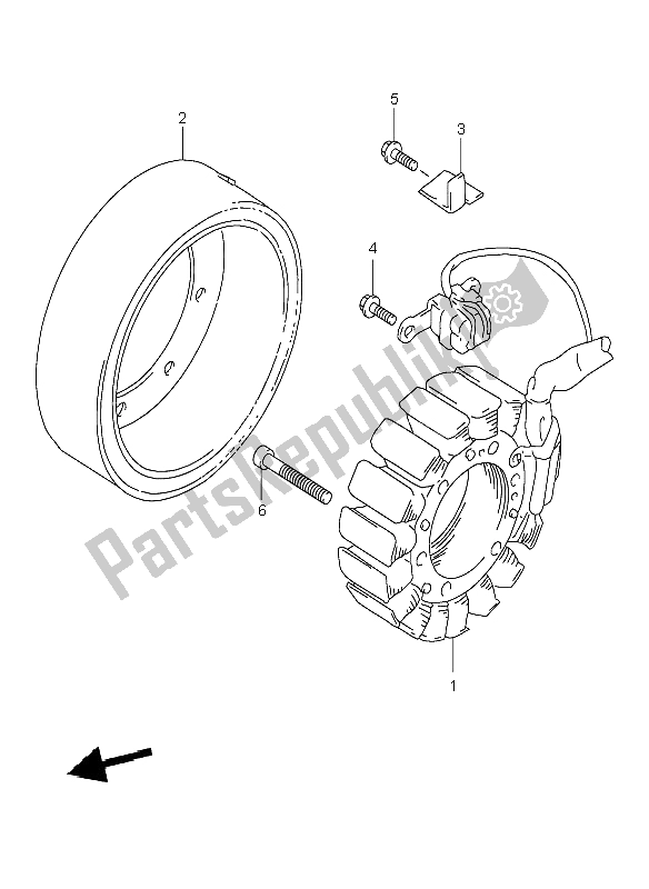 Tutte le parti per il Magnete del Suzuki TL 1000R 1999