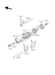 changement de vitesse et fourchette de changement de tambour