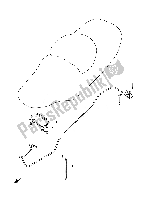 Toutes les pièces pour le Support De Siège du Suzuki AN 650Z Burgman Executive 2014