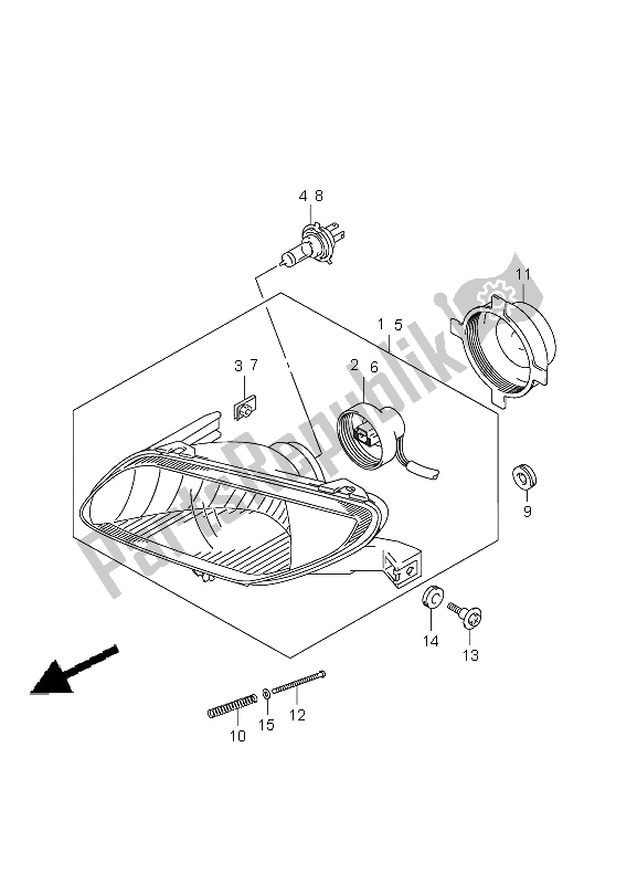 Tutte le parti per il Faro del Suzuki LT A 500 XZ Kingquad AXI 4X4 2012