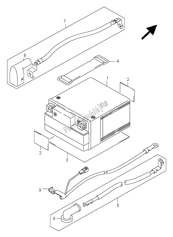 All parts for the Battery of the Suzuki RV 125 Vanvan 2004