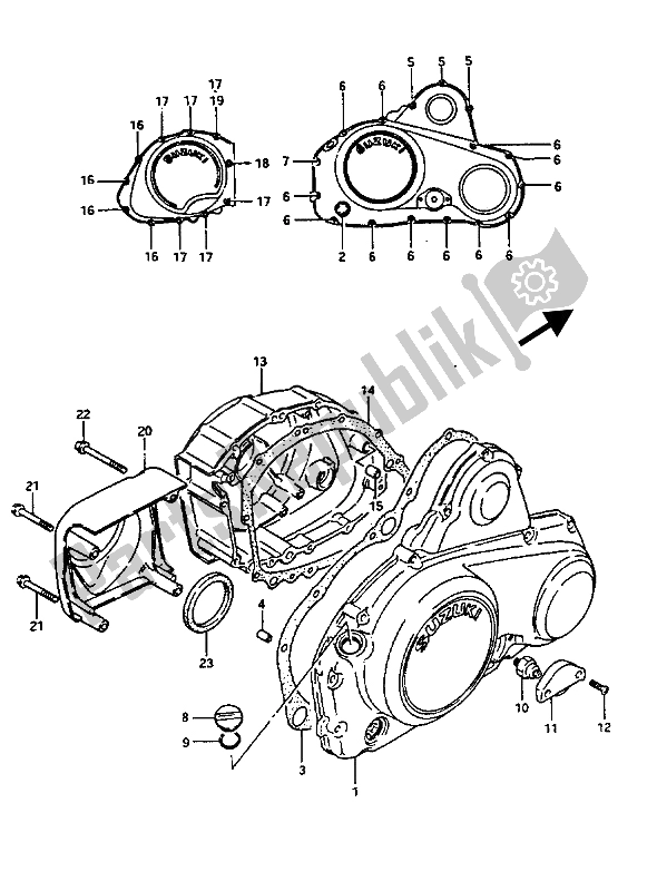 Todas las partes para Tapa Del Cárter de Suzuki GV 1400 Gdgc 1987