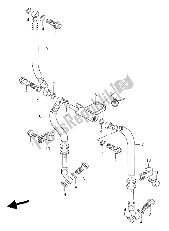 All parts for the Front Brake Hose of the Suzuki GSF 600 NS Bandit 1998