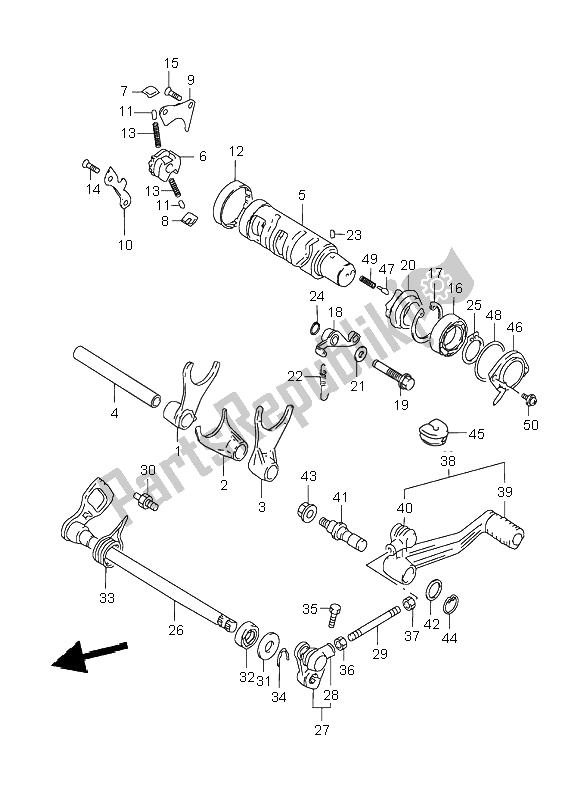 Toutes les pièces pour le Changement De Vitesse du Suzuki GSX 600F 2000