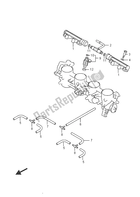 All parts for the Throttle Body Hose & Joint of the Suzuki GSR 750A 2016