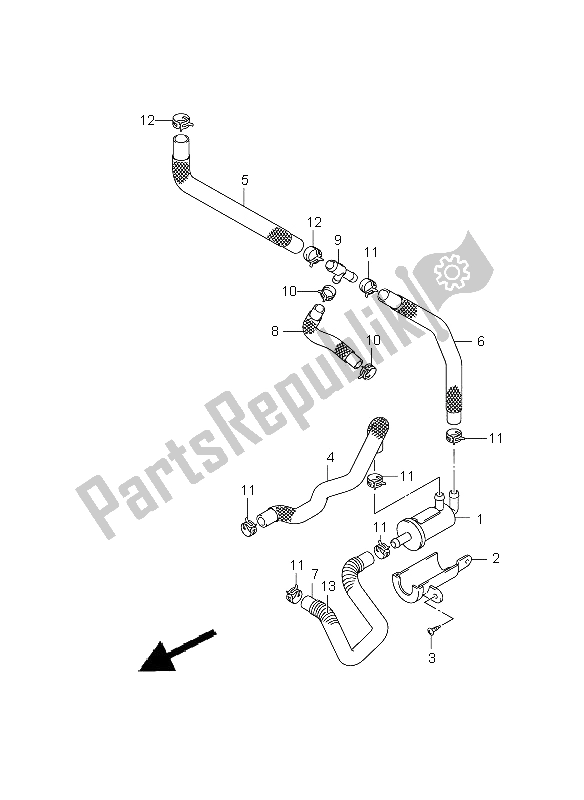 All parts for the Fuel Hose of the Suzuki RV 125 Vanvan 2009