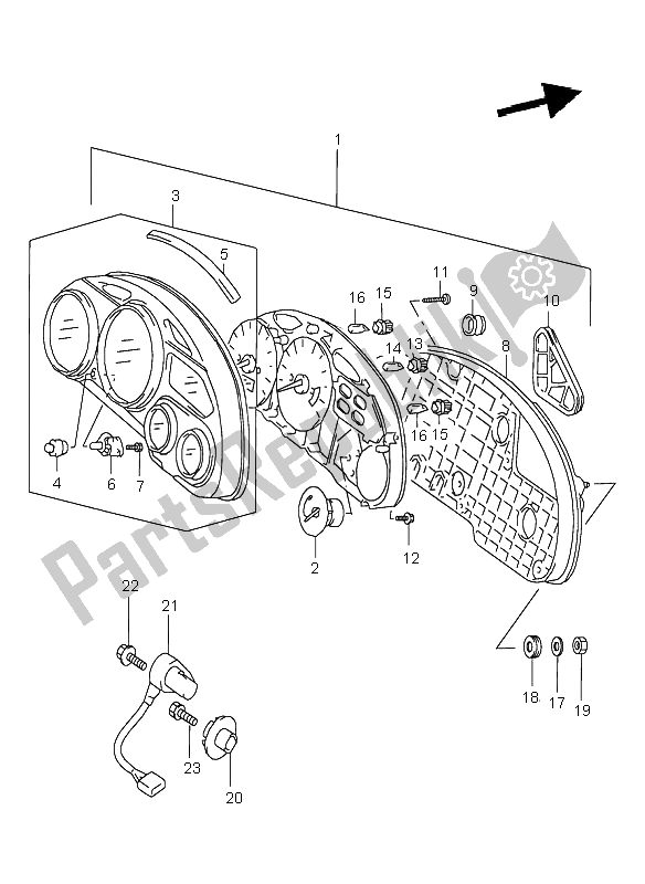 Toutes les pièces pour le Compteur De Vitesse du Suzuki GSX 600F 1998