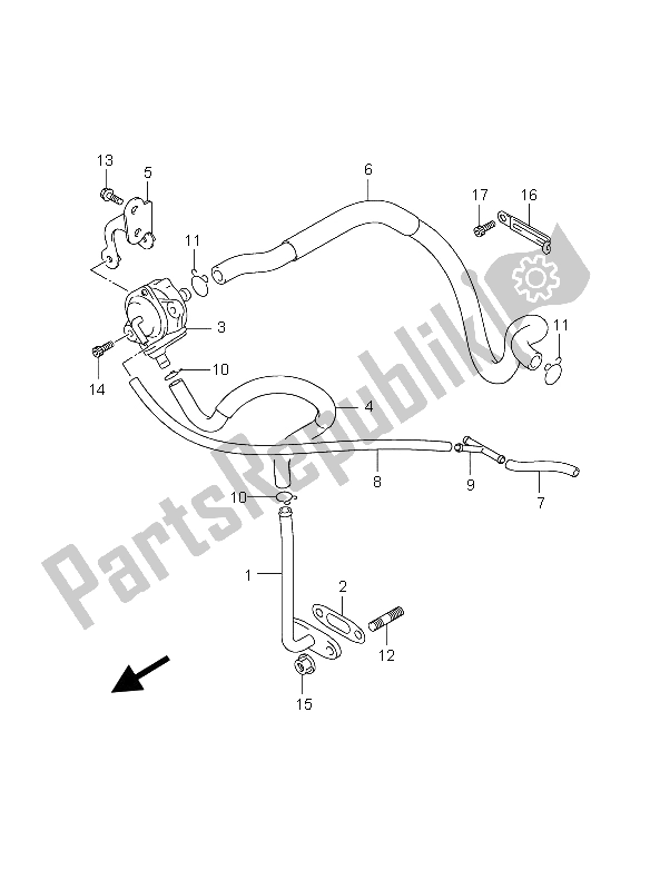 All parts for the 2nd Air of the Suzuki GZ 250 Marauder 2004