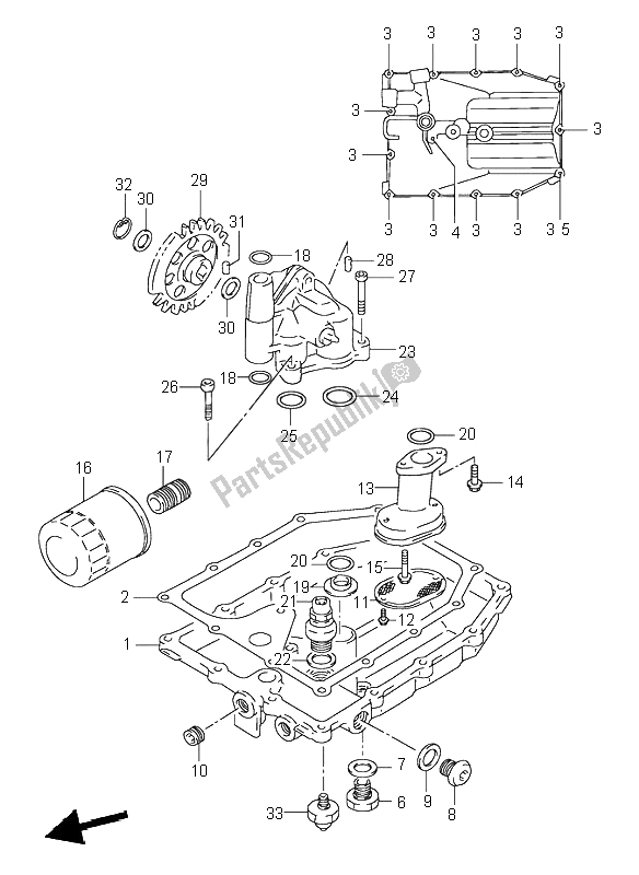 Todas las partes para Cárter De Aceite Y Bomba De Aceite de Suzuki GSX R 1100W 1998