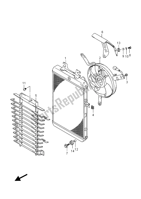 Tutte le parti per il Termosifone del Suzuki VZR 1800 NZR M Intruder 2012