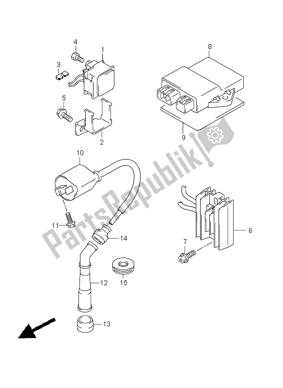 All parts for the Electrical of the Suzuki DR Z 400 SM 2007