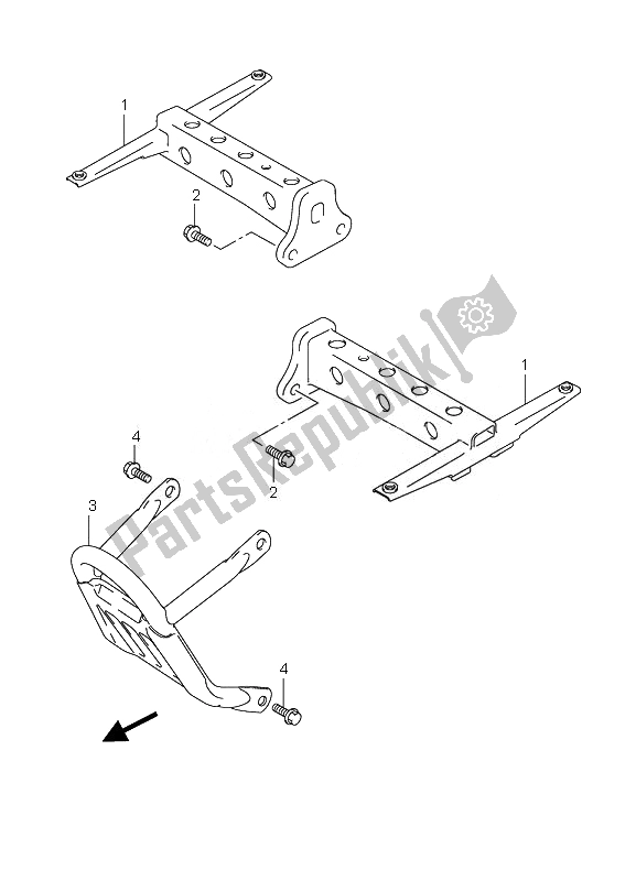 Wszystkie części do Podnó? Ek Suzuki LT Z 90 4T Quadsport 2010