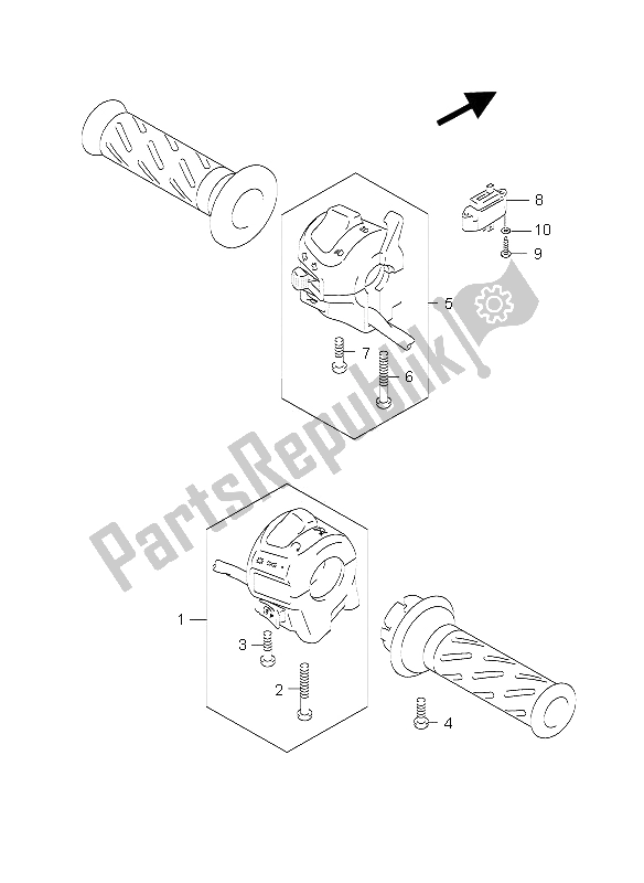 All parts for the Handle Switch of the Suzuki GS 500 EF 2006