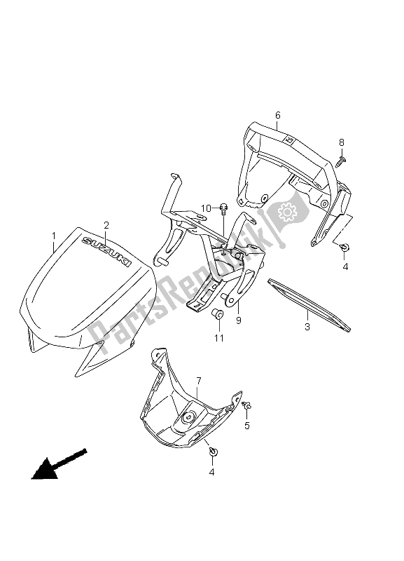 All parts for the Handle Cover (lt-a750xp P17) of the Suzuki LT A 750 XPZ Kingquad AXI 4X4 2012