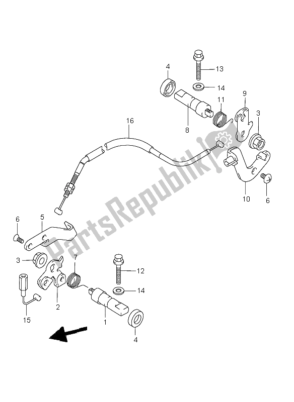 Todas las partes para Eje De Descomposición de Suzuki VL 1500 Intruder LC 2002