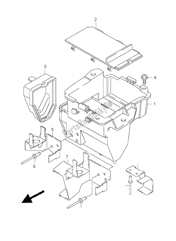 Toutes les pièces pour le Support De Batterie du Suzuki RV 125 Vanvan 2003