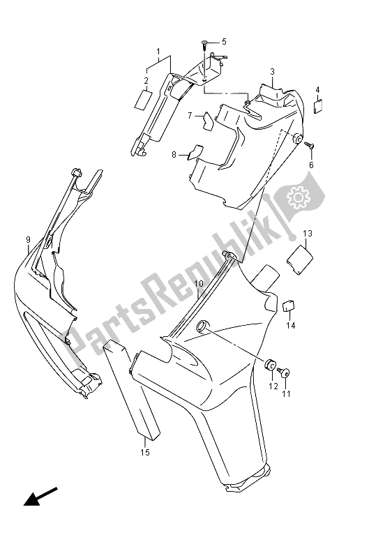 Todas las partes para Cubierta De La Cabeza Del Marco (vzr1800 E02) de Suzuki VZR 1800 BZ M Intruder 2015