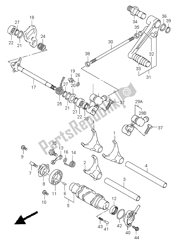 Tutte le parti per il Cambio Di Marcia del Suzuki GSX 1400 2004