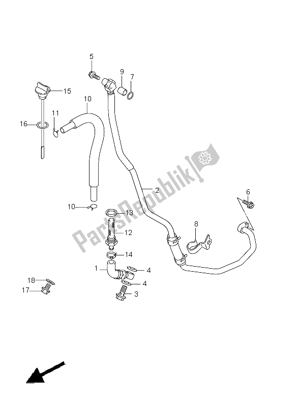 All parts for the Oil Hose of the Suzuki DR Z 400S 2009