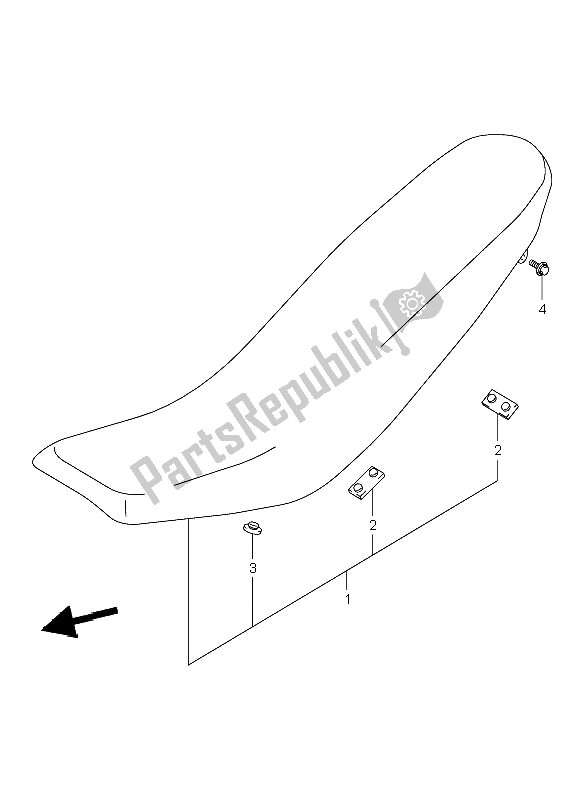 Tutte le parti per il Posto A Sedere del Suzuki DR Z 400E 2004