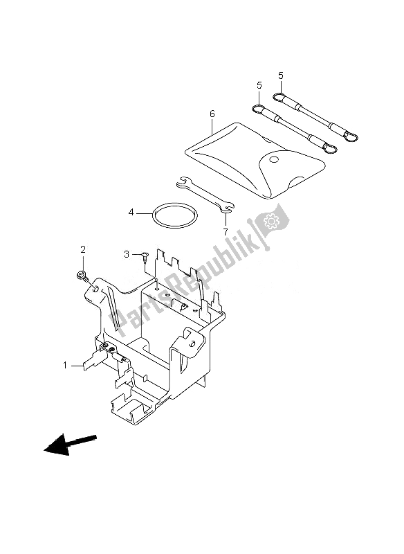 Todas las partes para Soporte De La Batería de Suzuki DL 650A V Strom 2010