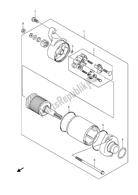 Todas las partes para Motor De Arranque de Suzuki DL 650A V Strom 2014