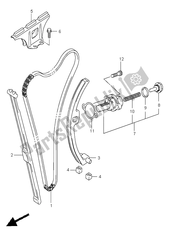 Tutte le parti per il Catena A Camme del Suzuki GSF 650 Nsnasa Bandit 2006