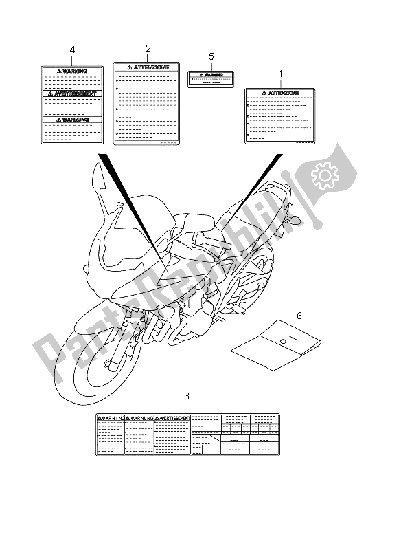 All parts for the Label of the Suzuki GSF 650 Nsnasa Bandit 2009